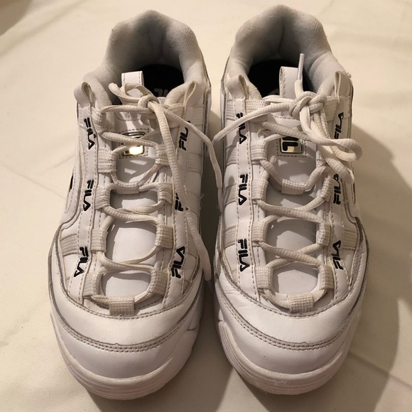 FILA Mens D Formation 1CM00489-120 White Casual Sneakers - Picture 2 of 16